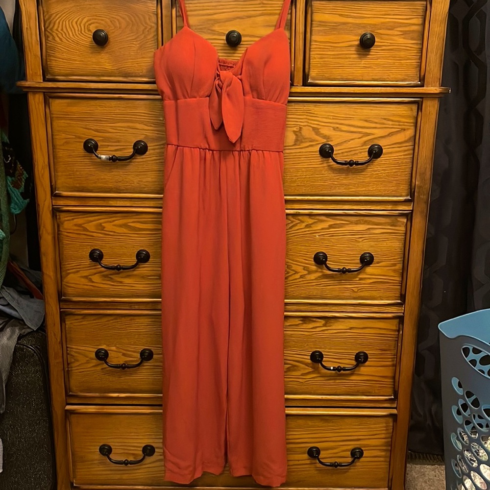 Cute rustic brown jump suit!